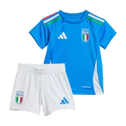 Kinderen Italië Voetbalshirt EK 2024 Thuistenue (+ Korte Broeke)
